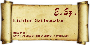 Eichler Szilveszter névjegykártya