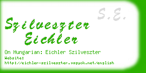 szilveszter eichler business card